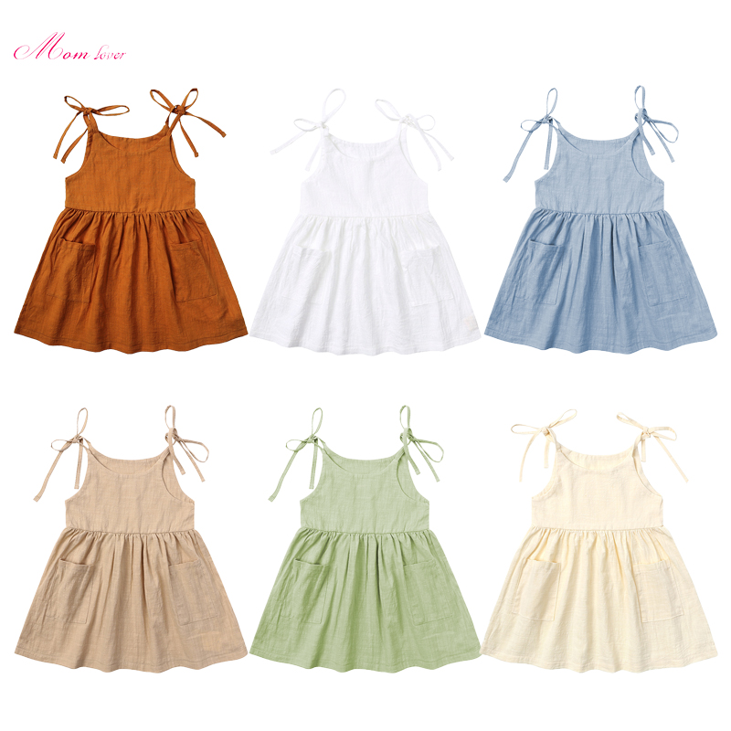 Кыз’ Катуу кийим Колусуз Mini кийимдер Жайкы пляж Sundress